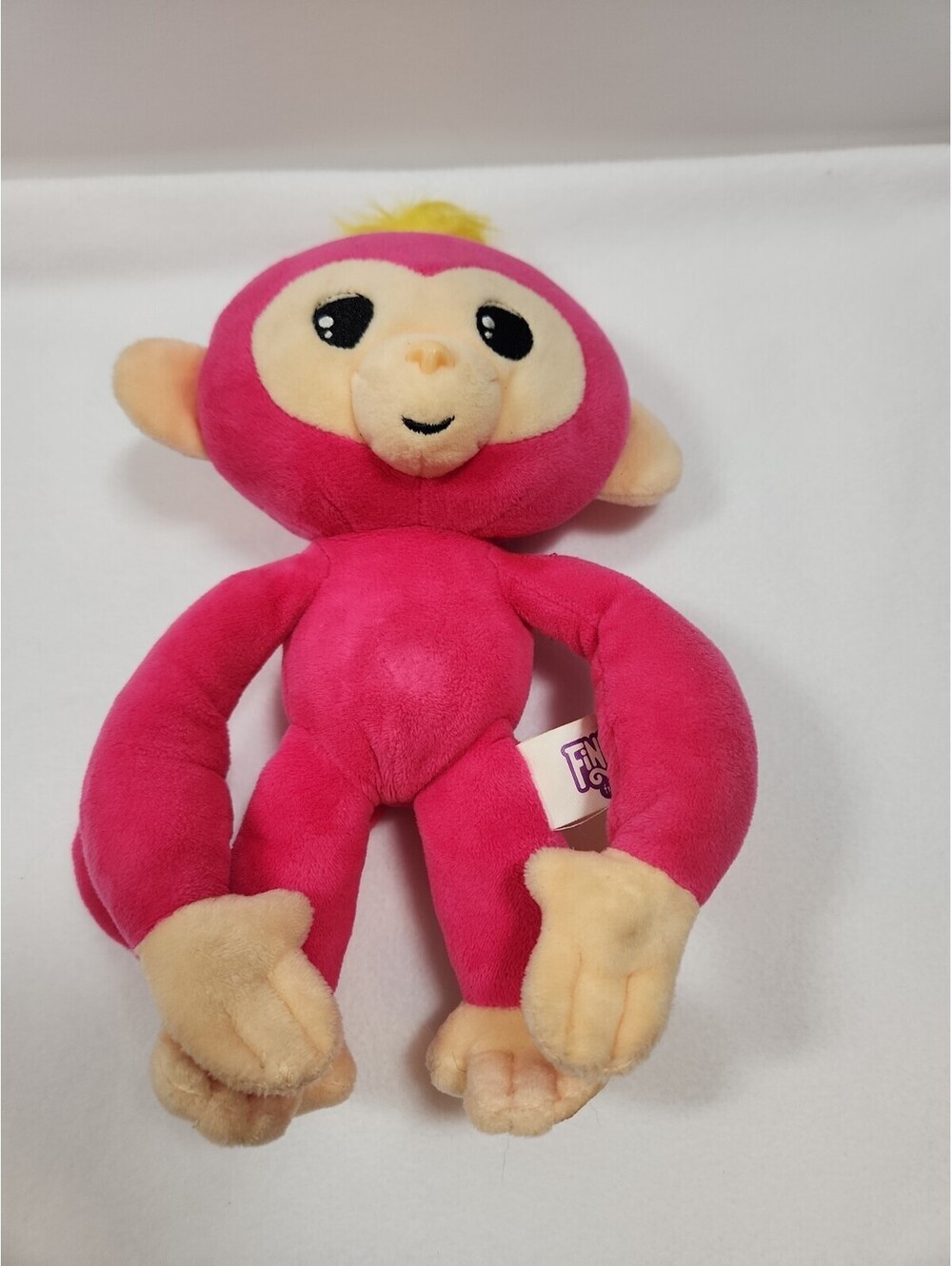 WowWee Fingerlings Hugs Bella Pink Baby Monkey Interactive Plush, 8", Poseable